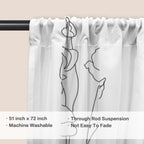 Laced Up Botanical Lace 51 x 72 in Door Curtain (QUE)