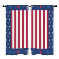 USA Stripes and Stars Field 52 x 84 in Window Curtain Set