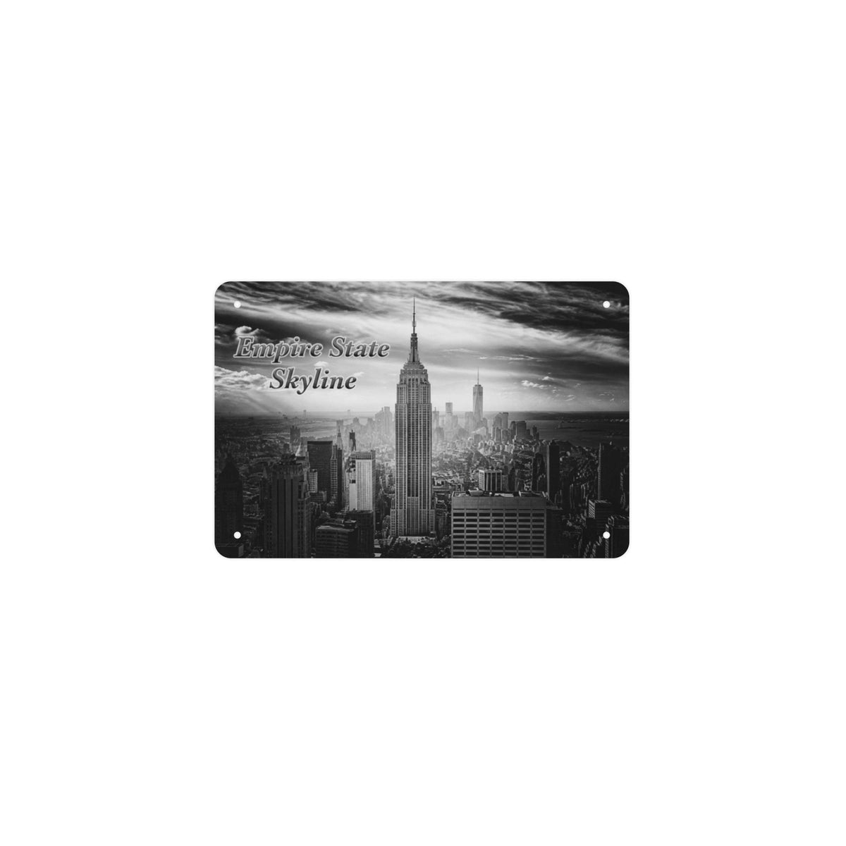 Empire State Skyline 12 x 8 in Metal Tin Sign
