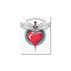 Protect the Process Winged Red Heart Frame Canvas Print 8"x10"