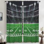 Football Season Field Lines 52 x 84 in Window Curtain Set