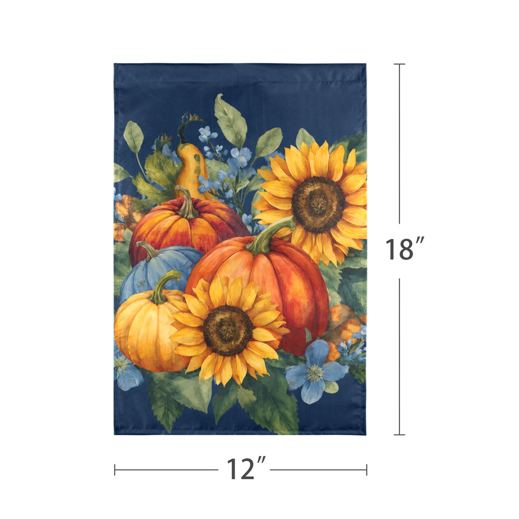 Black Cat Pumpkin Patch 12 x 18 in Garden Flag