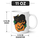 Graveyard Silhouette 11 oz White Ceramic Mug