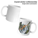 1914 Tarzan Waterfall Vine Swing 11 oz White Ceramic Mug