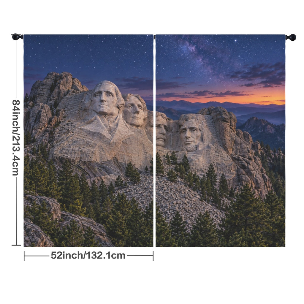 Rushmore Starry Twilight 52 x 84 in Window Curtain Set
