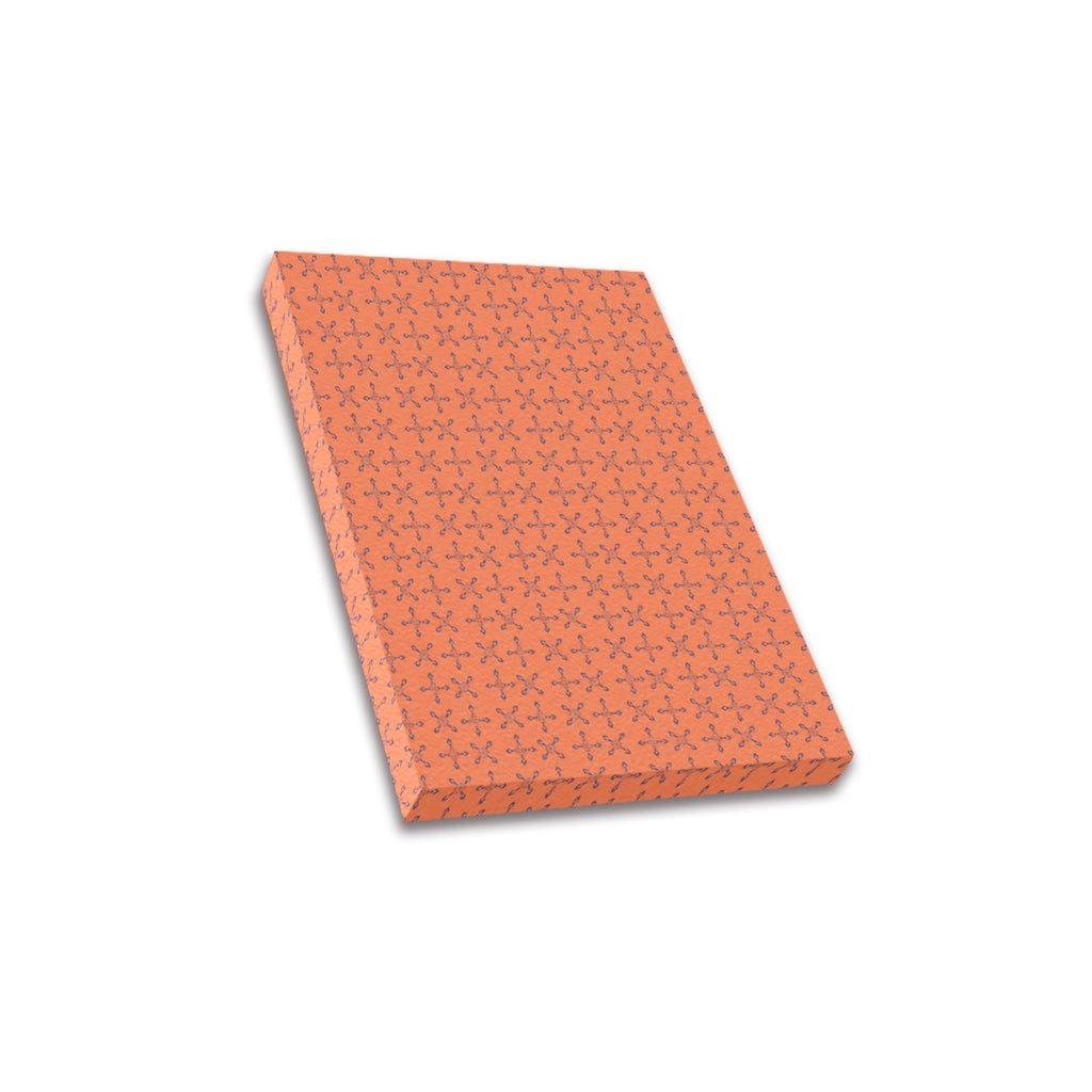 Orange Cross Pattern Frame Canvas Print 8"x10"