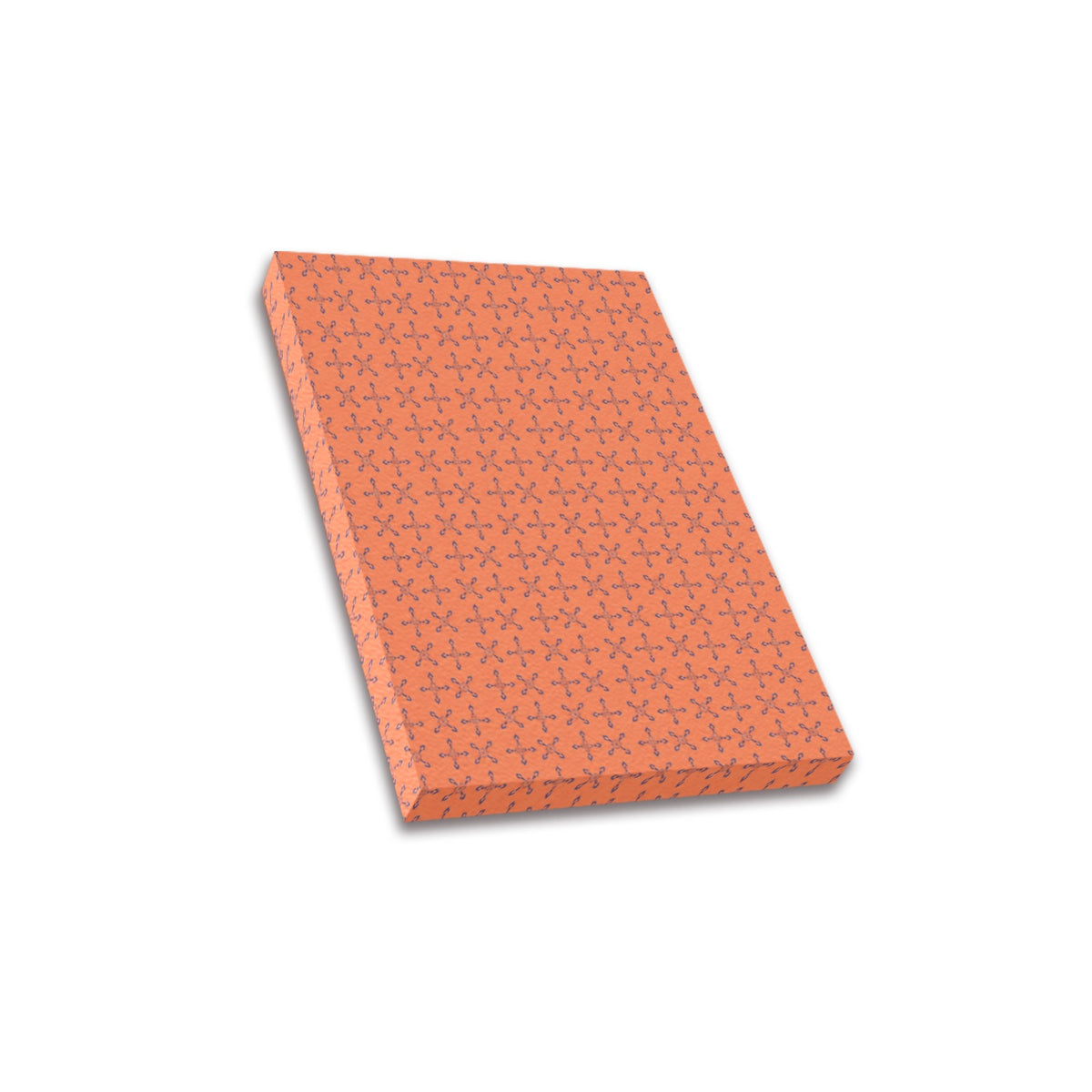 Orange Cross Pattern Frame Canvas Print 8"x10"