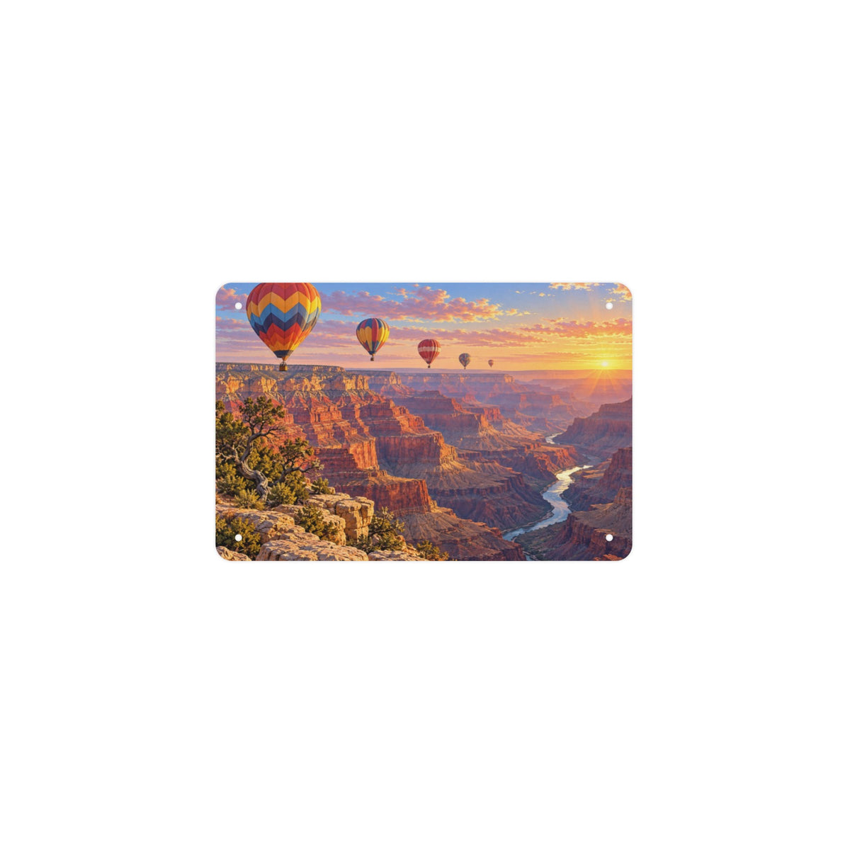 Rose Dawn Grand Canyon 12 x 8 in Metal Tin Sign