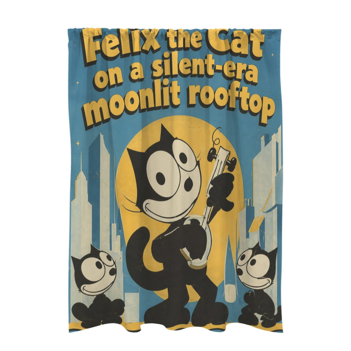 Felix Moonlit Rooftop 51 x 72 in Door Curtain (QUE)