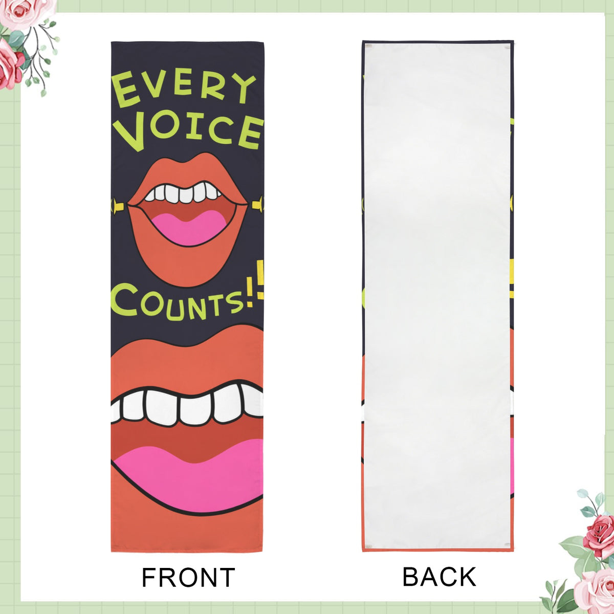 Every Voice Counts 12 x 40 in Polyester Peach Skin Tapestry