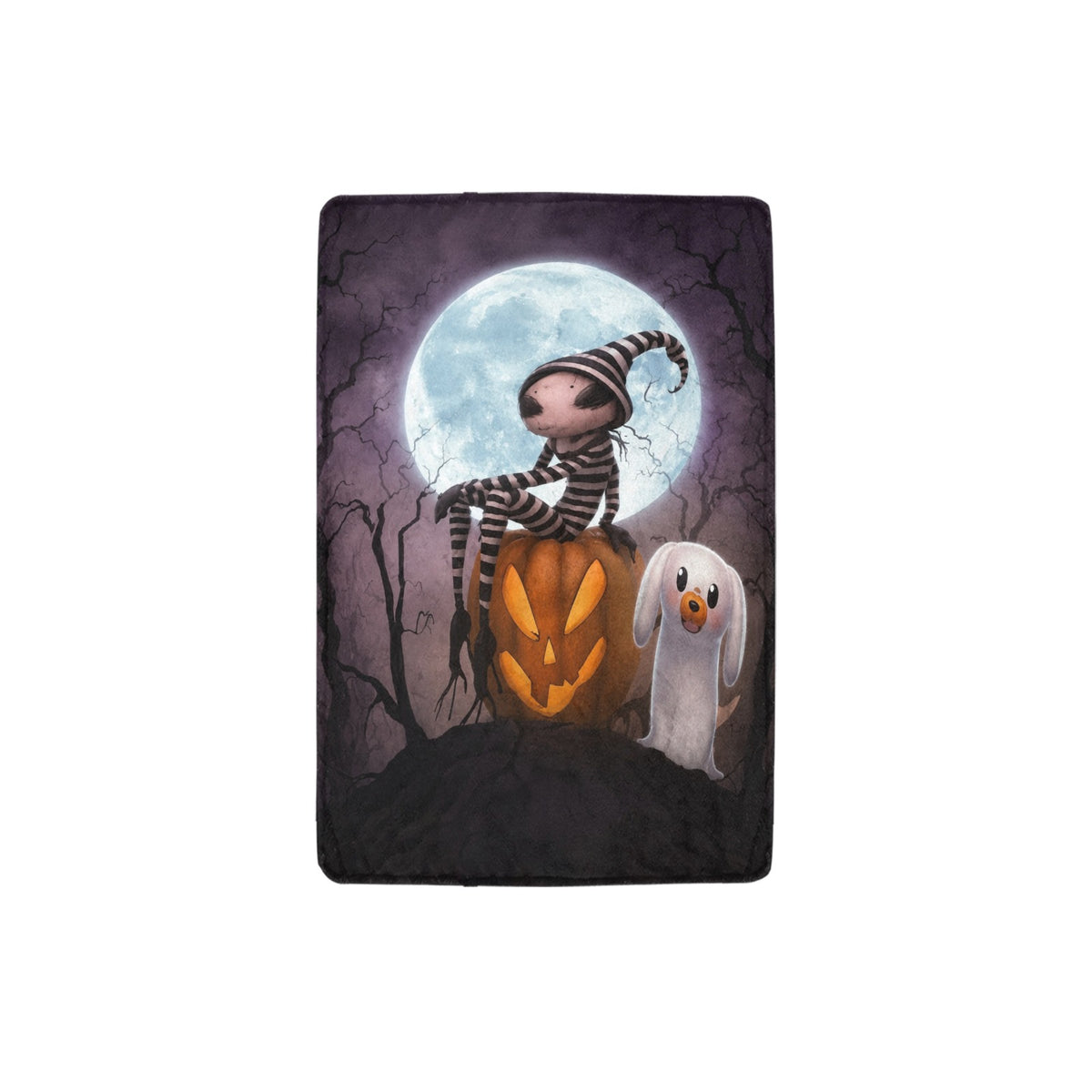 Mystic Moon Chart and Stars 32 x 48 in Micro Fleece Blanket