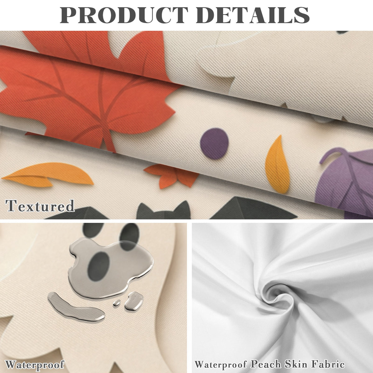 Paper-Cut Ghosts 178cm x 140cm Rectangular Tablecloth 70x55inch (QUE)