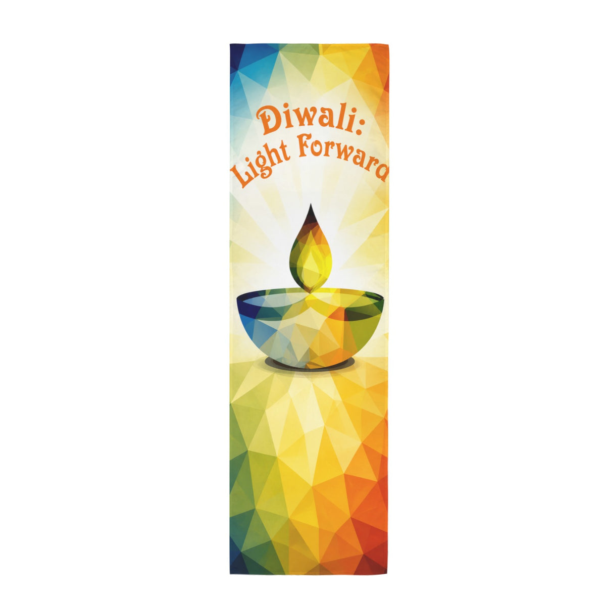 Diwali: Light Forward 12 x 40 in Polyester Peach Skin Tapestry
