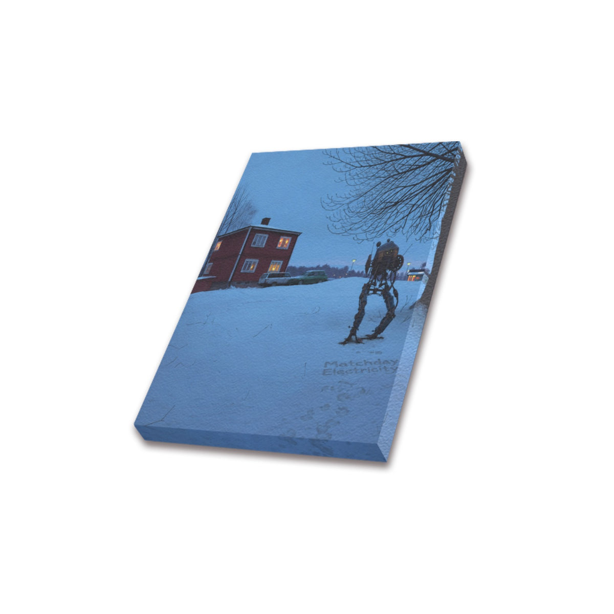Matchday Electricity Snowy Robot Frame Canvas Print 8"x10"
