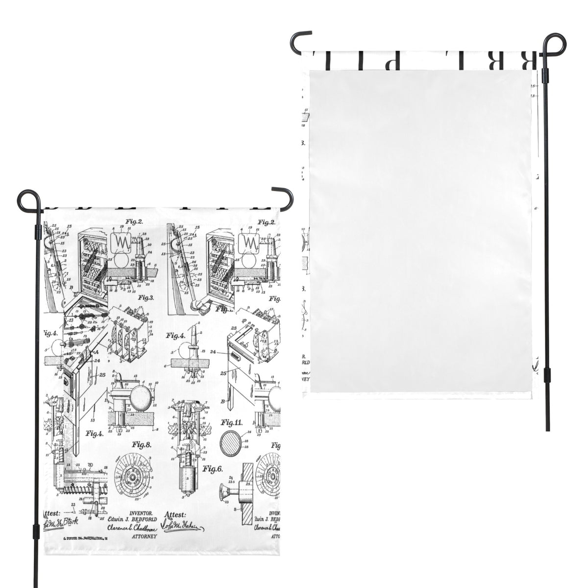 Vintage Vinyl Collage 12 x 18 in Garden Flag