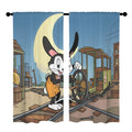 Oswald Moonlit Trolley 52 x 84 in Window Curtain Set