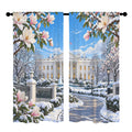 White House Winter Magnolia Promenade 52 x 84 in Window Curtain Set