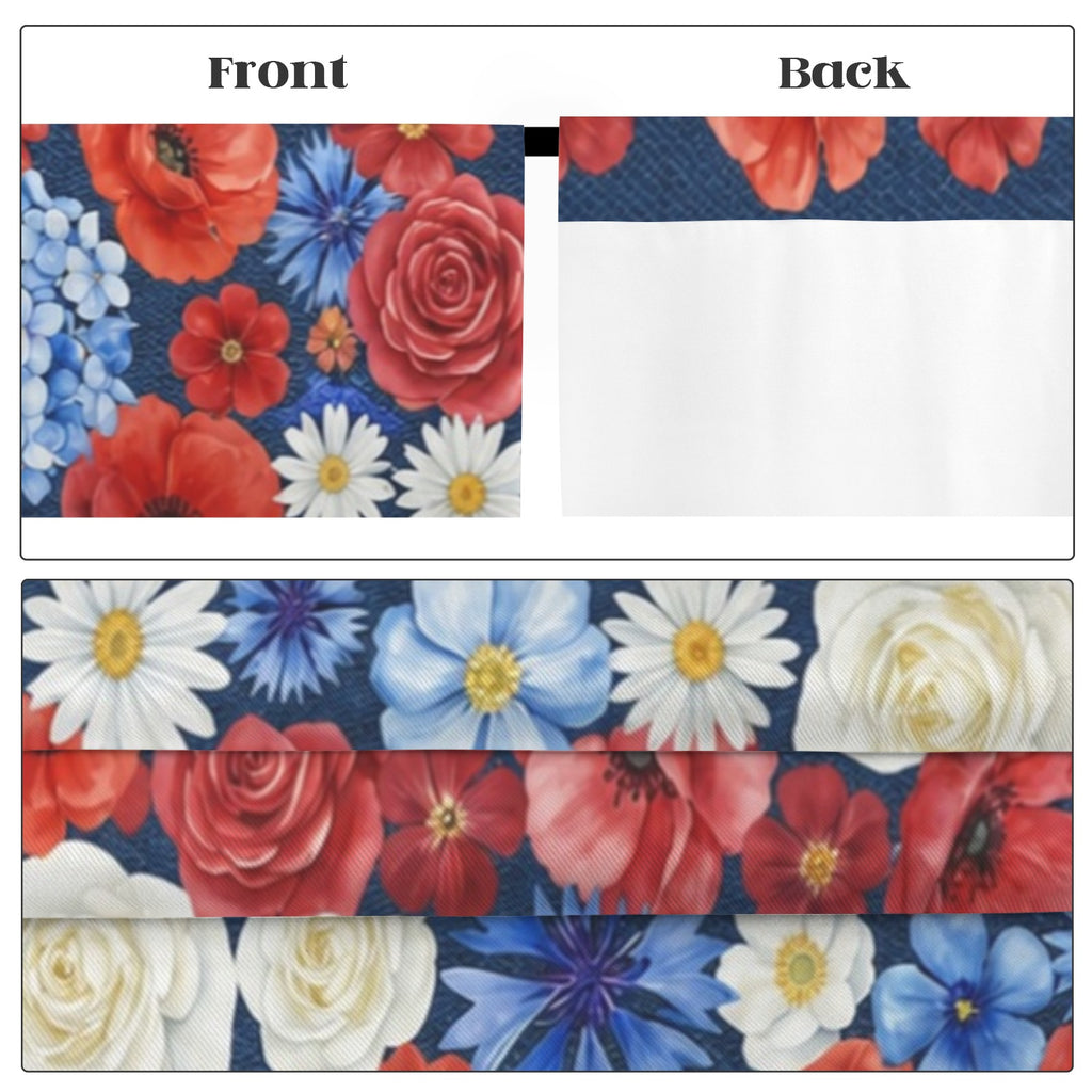 Patriotic Poppy Polling Day 52 x 84 in Window Curtain Set