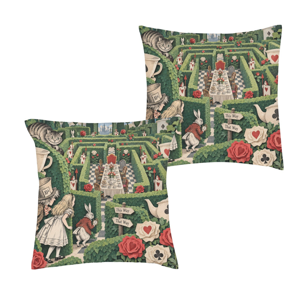 Alice Maze Tea Garden 16 x 16 in Envelope Pillow Case