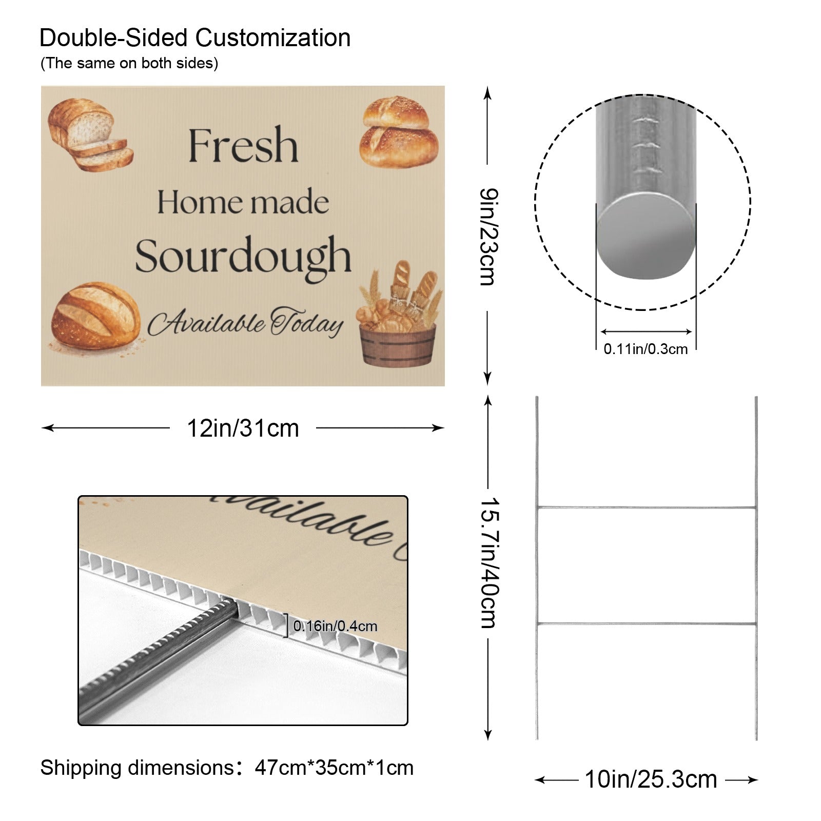 Homemade Sourdough 12 x 9 in House Sign
