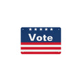 Vote Red White and Blue with Stars and Stripes 12 x 8 in Metal Tin Sign