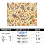 Gourd Candles 178cm x 140cm Rectangular Tablecloth 70x55inch (QUE)