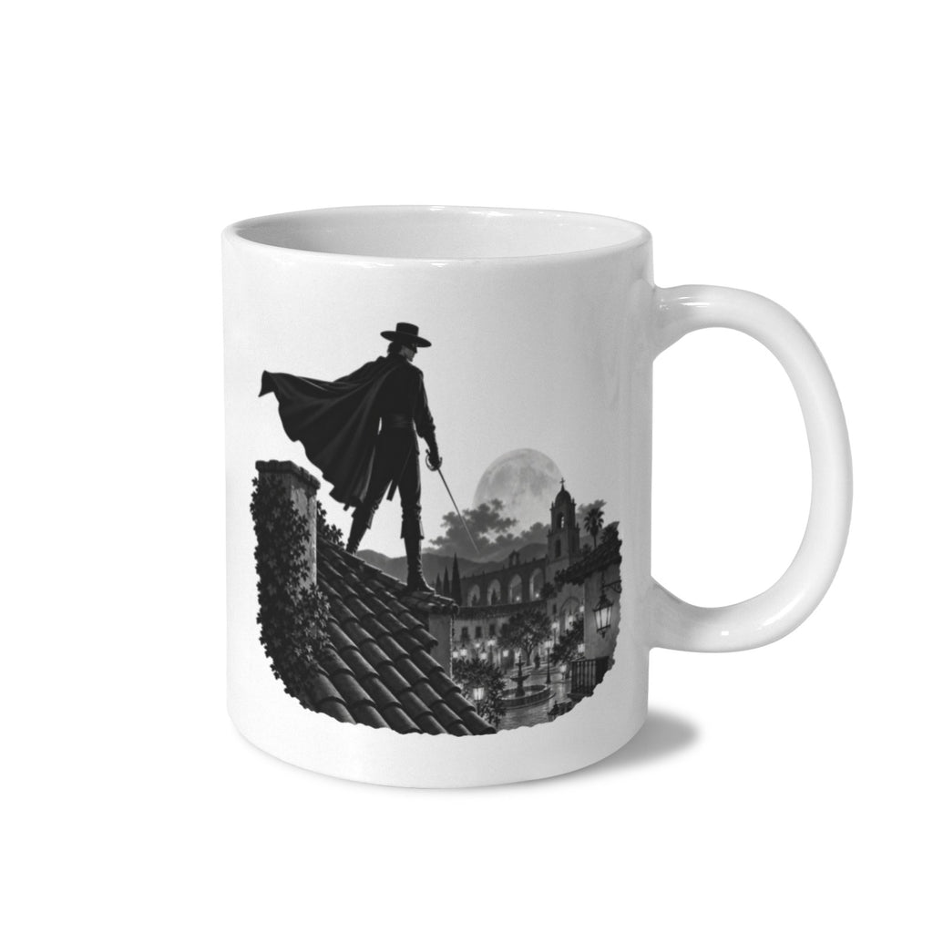 Zorro Lantern Rooftop 11 oz White Ceramic Mug