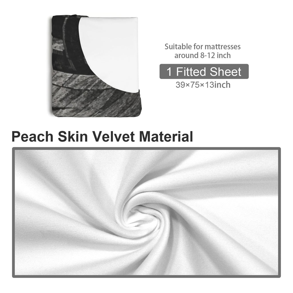Orlok Mountain Station Fitted Sheet 39x75x13inch (QUE)