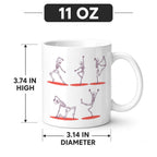 Skeleton Hand with Candy 11 oz White Ceramic Mug