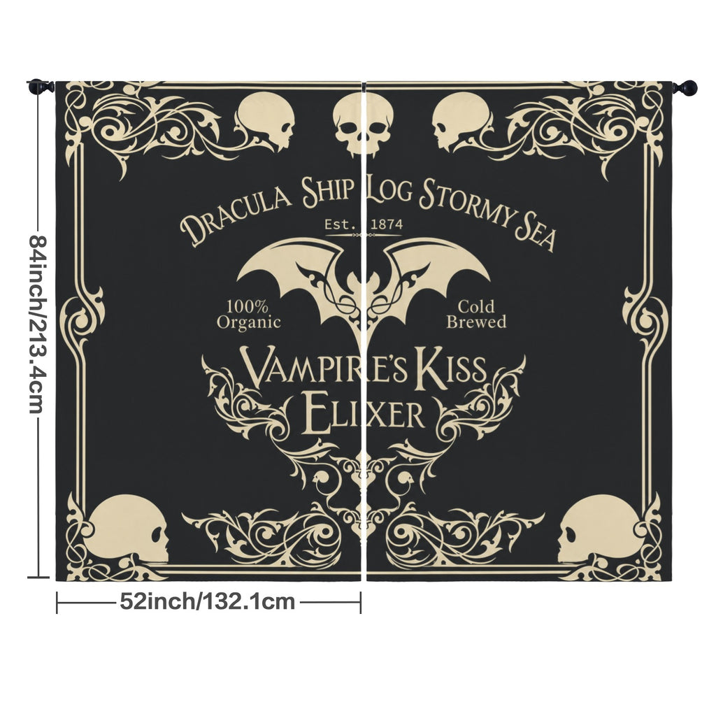 Vampire Elixir Ship Log 52 x 84 in Window Curtain Set