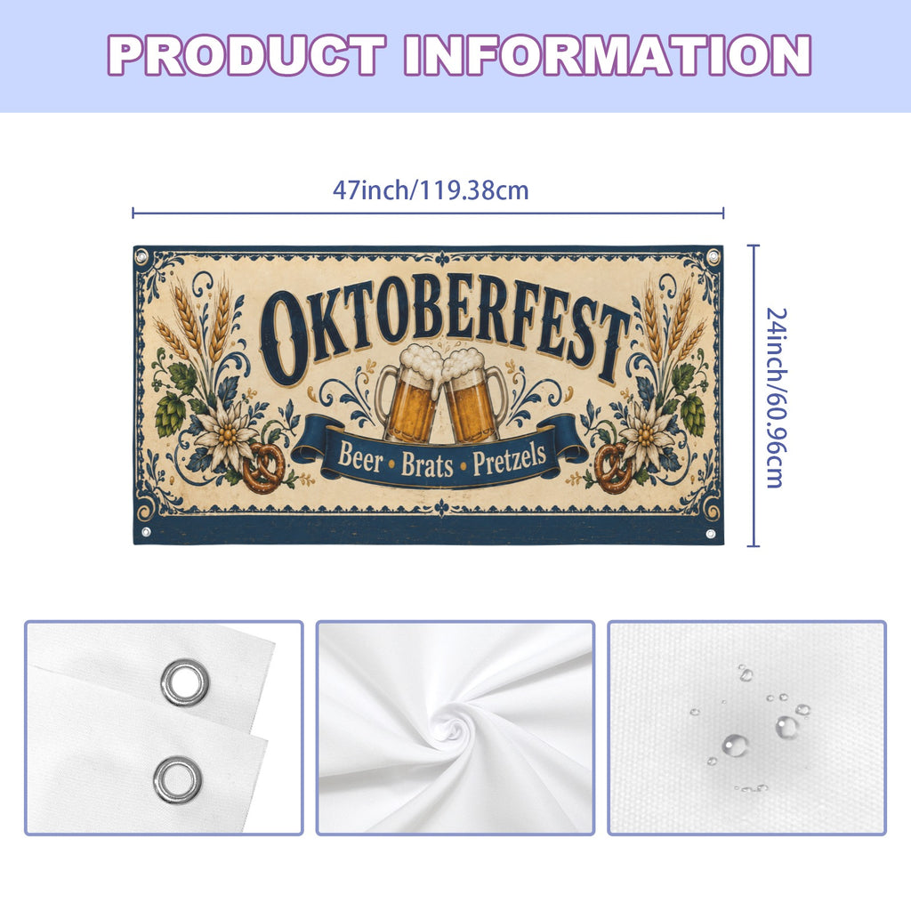 Ornate Oktoberfest 47 x 24 in Festival Banner