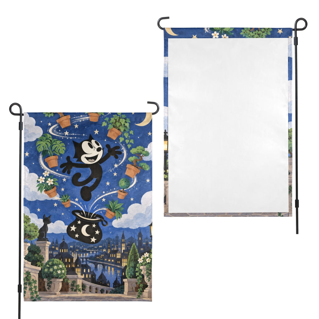 Felix the Cat 1928 floating city garden 12 x 18 in Garden Flag