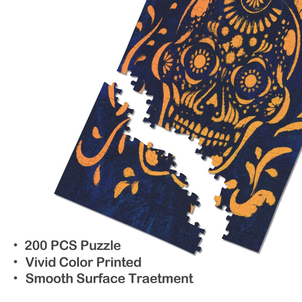 Marigold Skull Garden 10 x 13.94 in 200-Piece Wooden Jigsaw Puzzle (QUE)