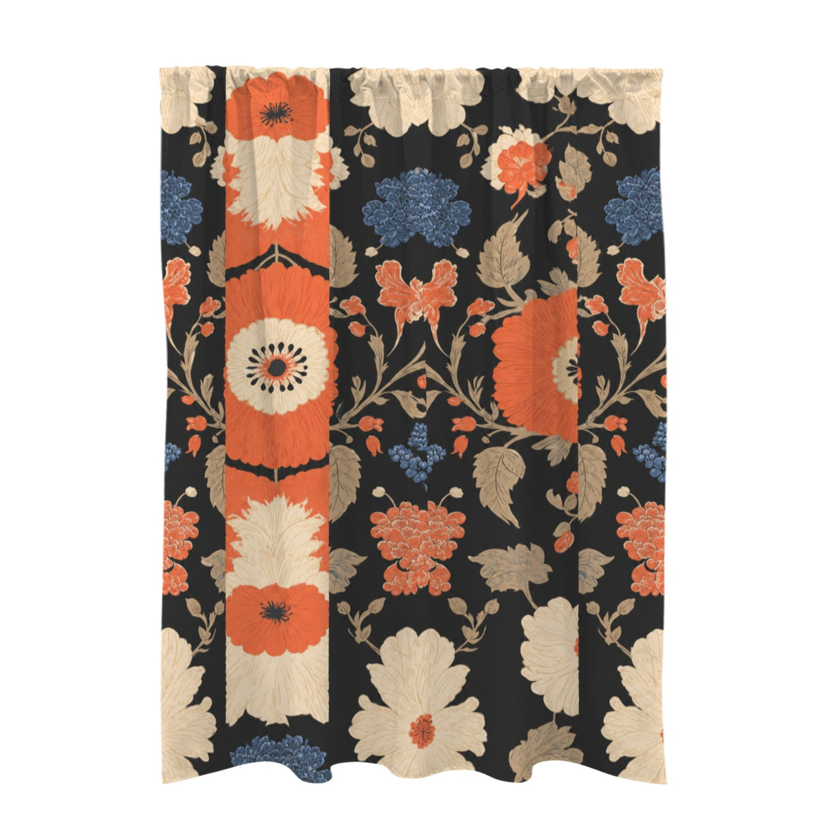 fine Stitch Floral Quilt 51 x 72 in Door Curtain (QUE)