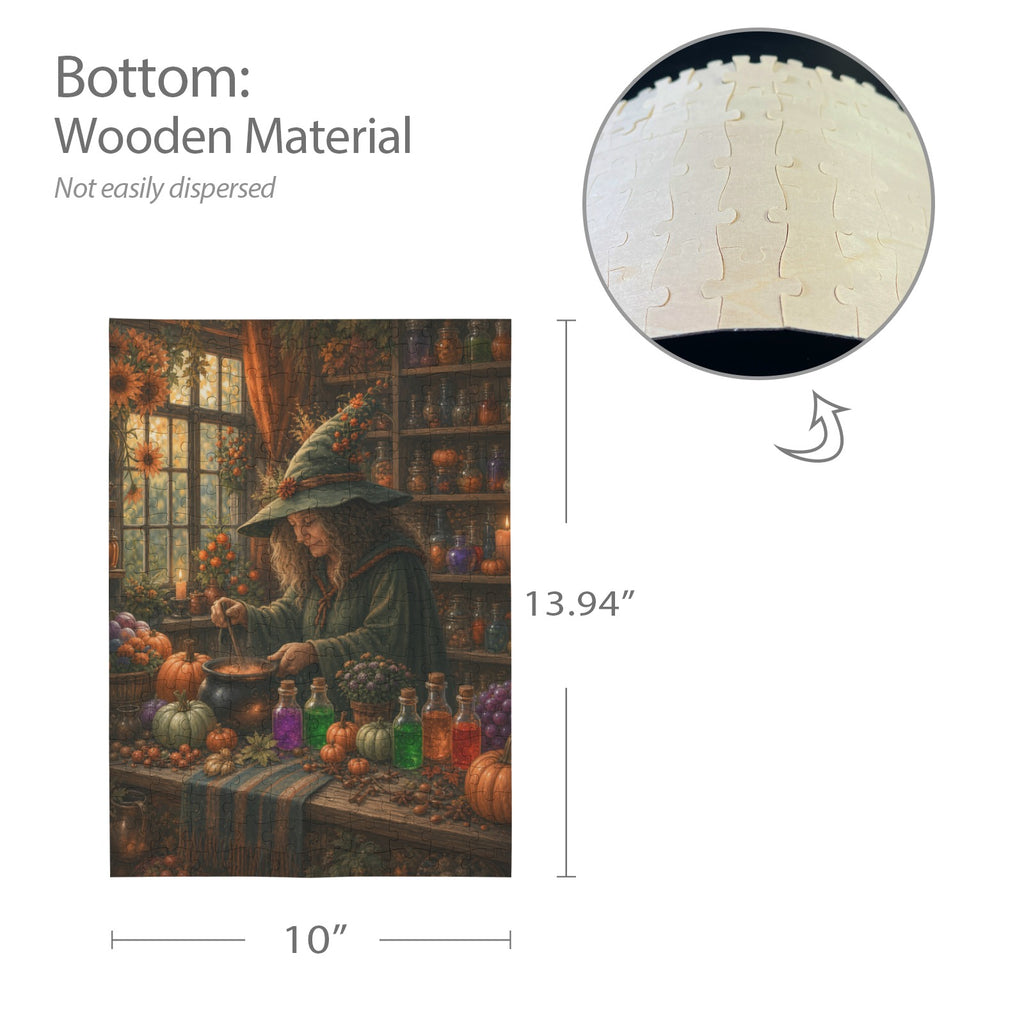 Witchy Botanicals 10 x 13.94 in 200-Piece Wooden Jigsaw Puzzle (QUE)