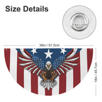 Bald Eagle Civic Emblem 36 x 18 in Semi Circle Flag