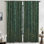 Bamboo Forest Pattern 52 x 84 in Window Curtain Set