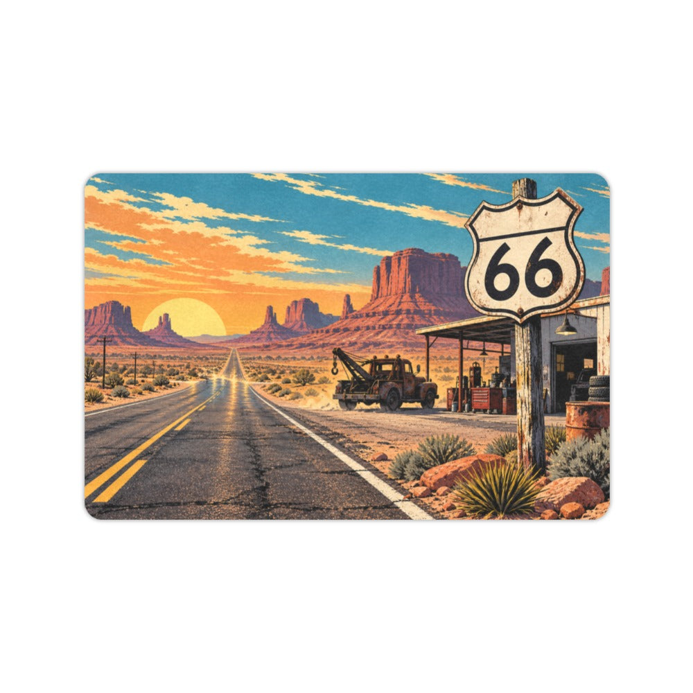 Route 66 Desert Repair Stop 23.6 x 15.7 in Doormat