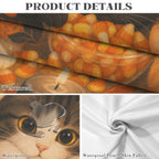 Cat Candy Corn 178cm x 140cm Rectangular Tablecloth 70x55inch (QUE)