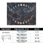 Haunted Hills 178cm x 140cm Rectangular Tablecloth 70x55inch (QUE)