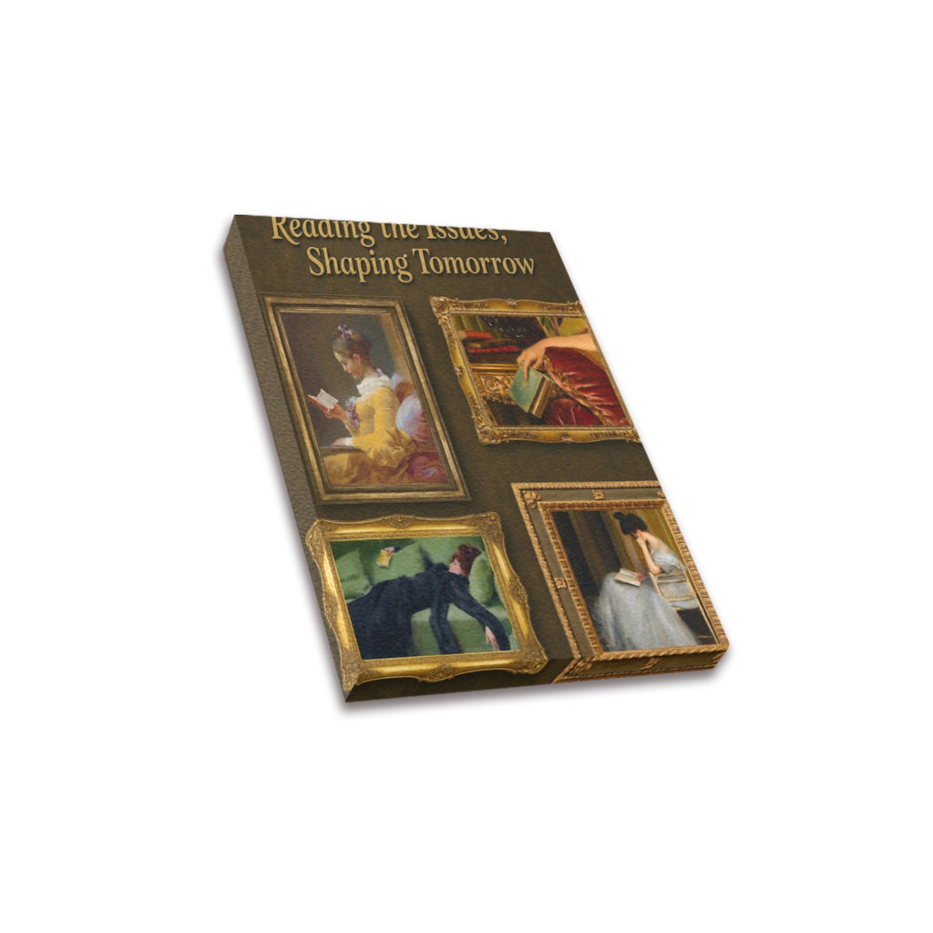 Reading the Issues, Shaping Tomorrow Frame Canvas Print 8"x10"