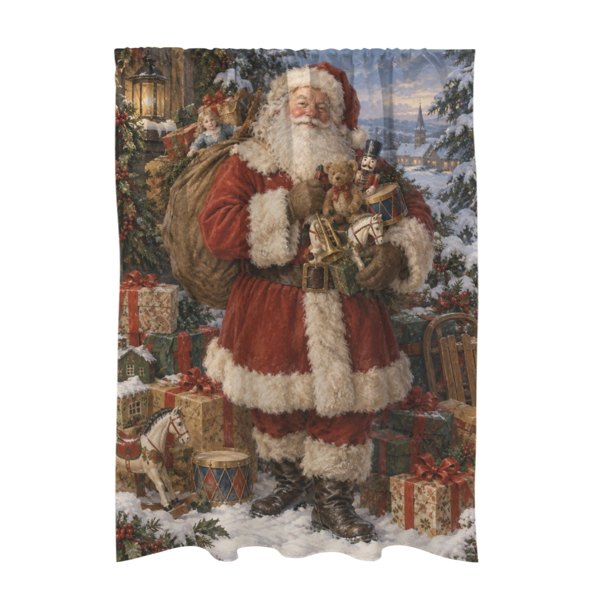 Nast Santa with Gifts — 51 x 72 in Door Curtain (QUE)