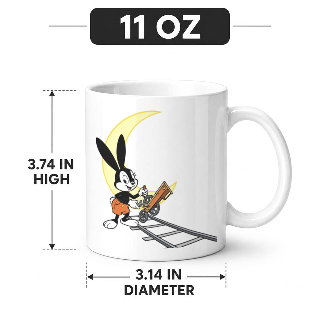Oswald Trolley Moon 11 oz White Ceramic Mug