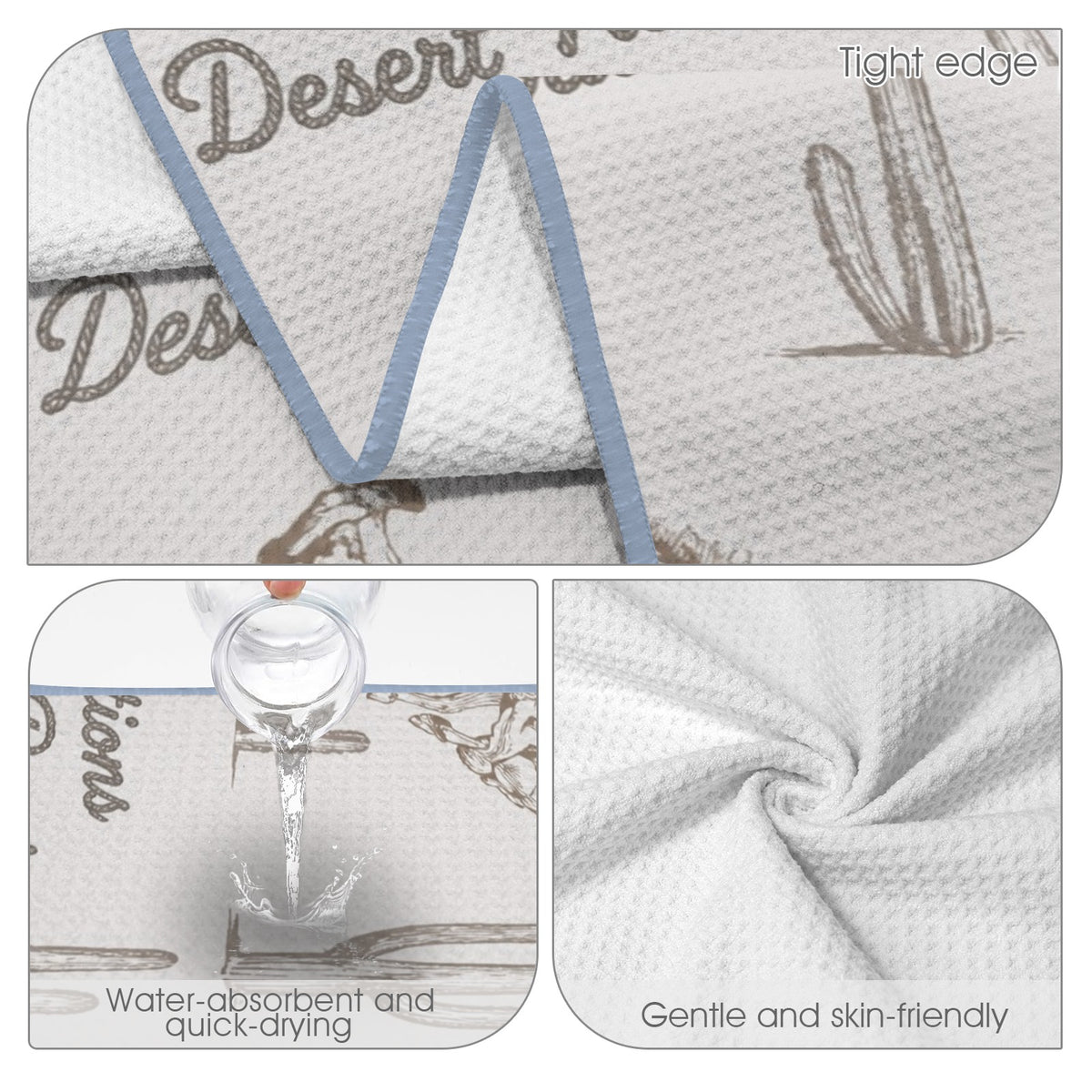Darecations Desert Road 29"x58" (QUE) Waffle Weave Bath Towel