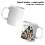 Midnight Pumpkin Train 11 oz White Ceramic Mug