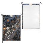 Skeleton Lantern Procession 12 x 18 in Garden Flag