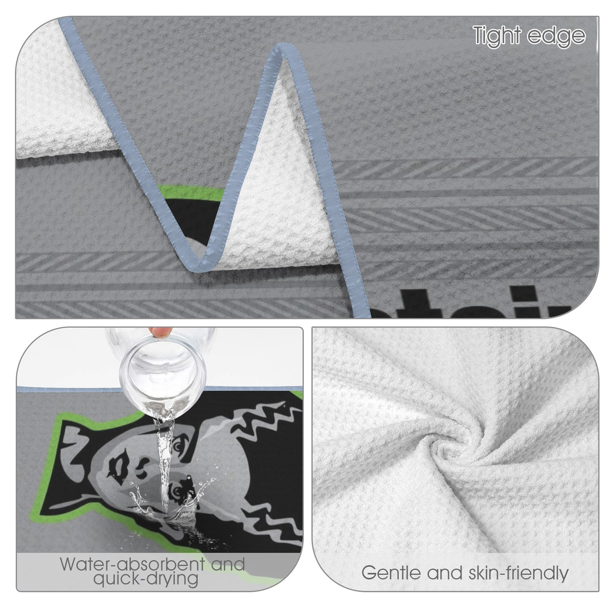 Frankenstein Laboratory Storm 29"x58" (QUE) Waffle Weave Bath Towel