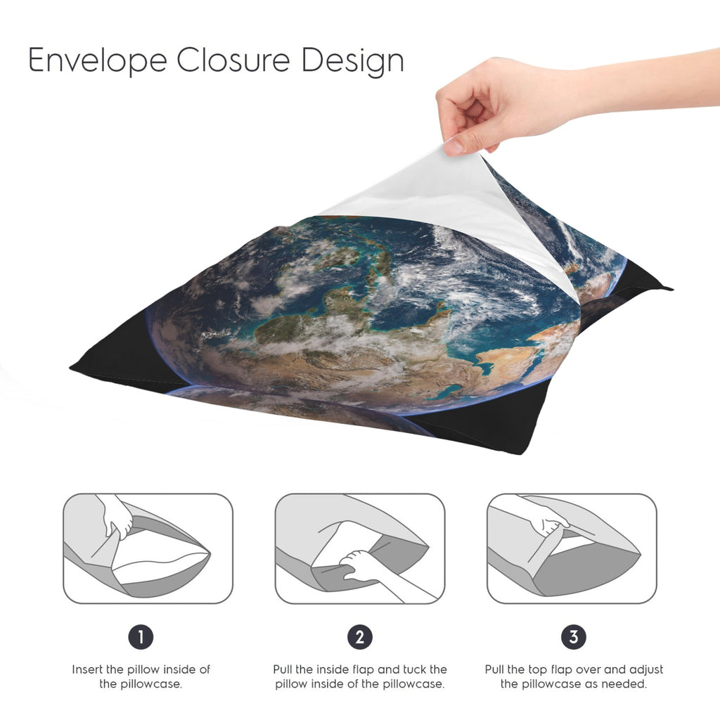 Blue Marble Eastern Hemisphere 16 x 16 in Envelope Pillow Case
