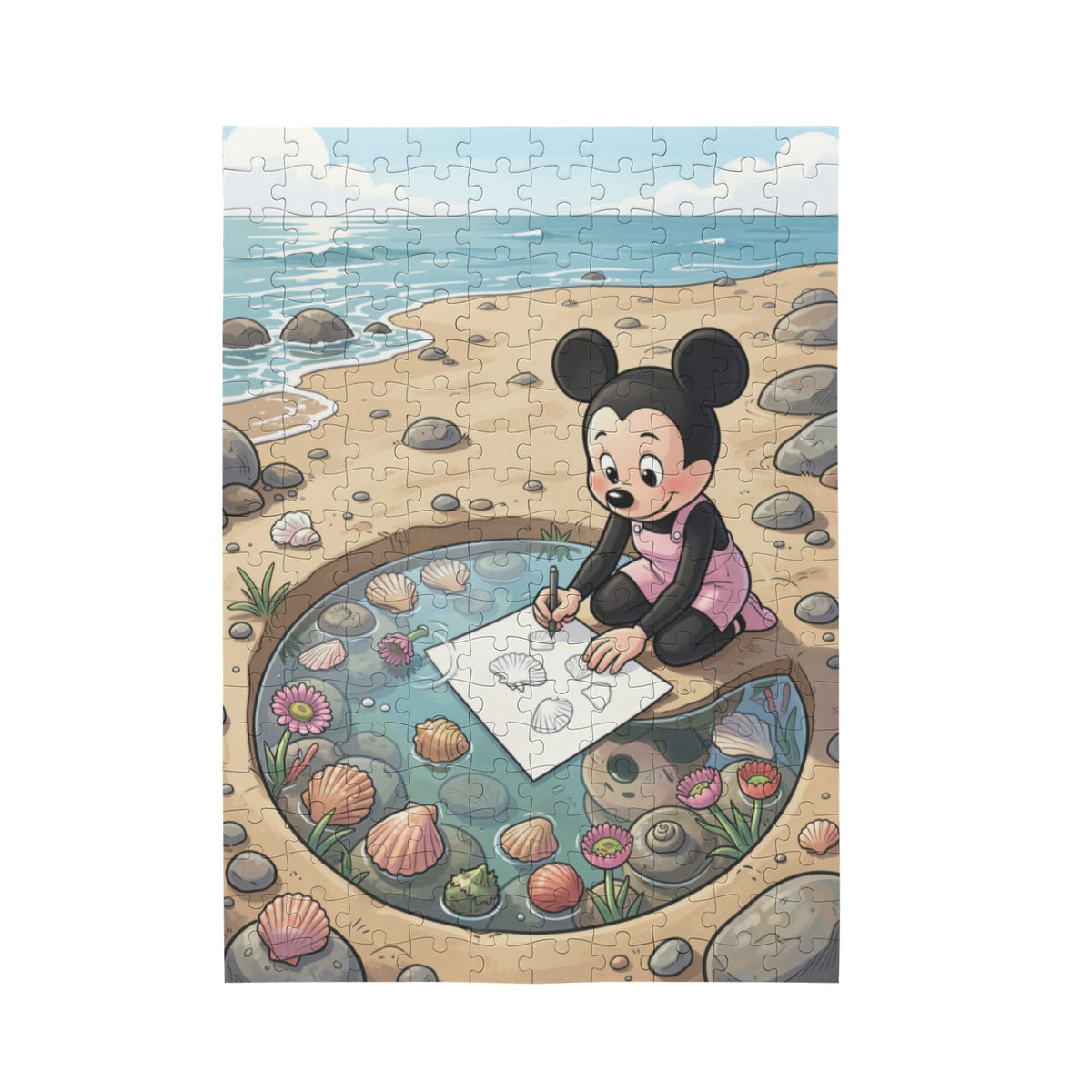 Minnie pool 10 x 13.94 in 200-Piece Wooden Jigsaw Puzzle (QUE)