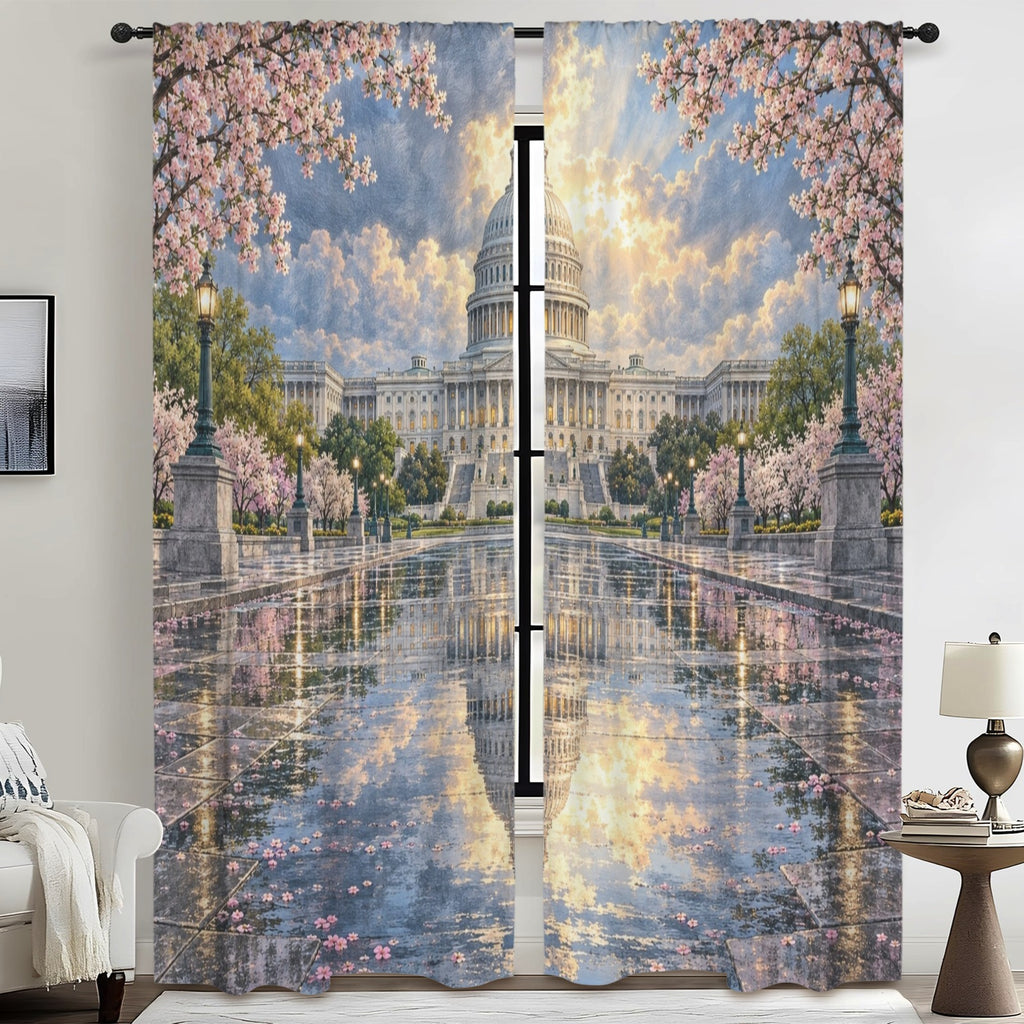 Capitol Reflection After Spring Rain 52 x 84 in Window Curtain Set